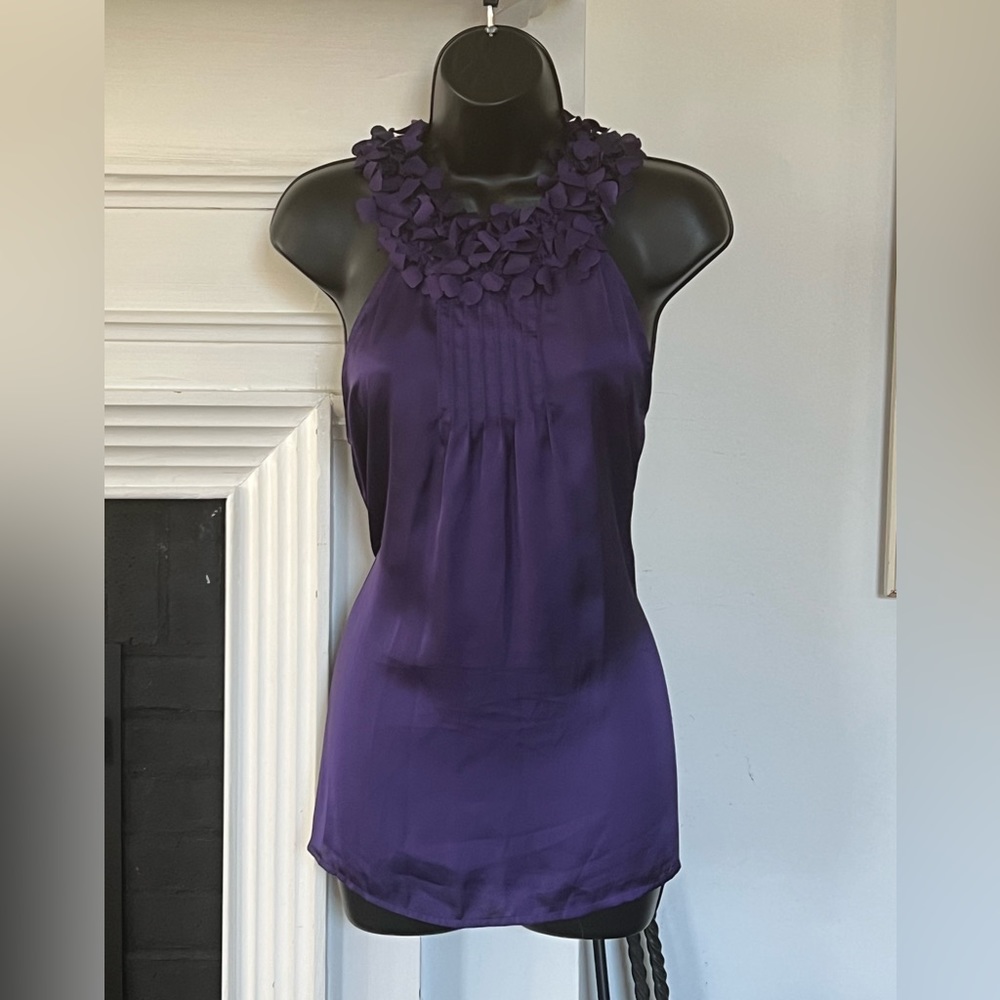 COPY - Violet & Claire pleated and feathered embellished lilac fancy sleeveless…
